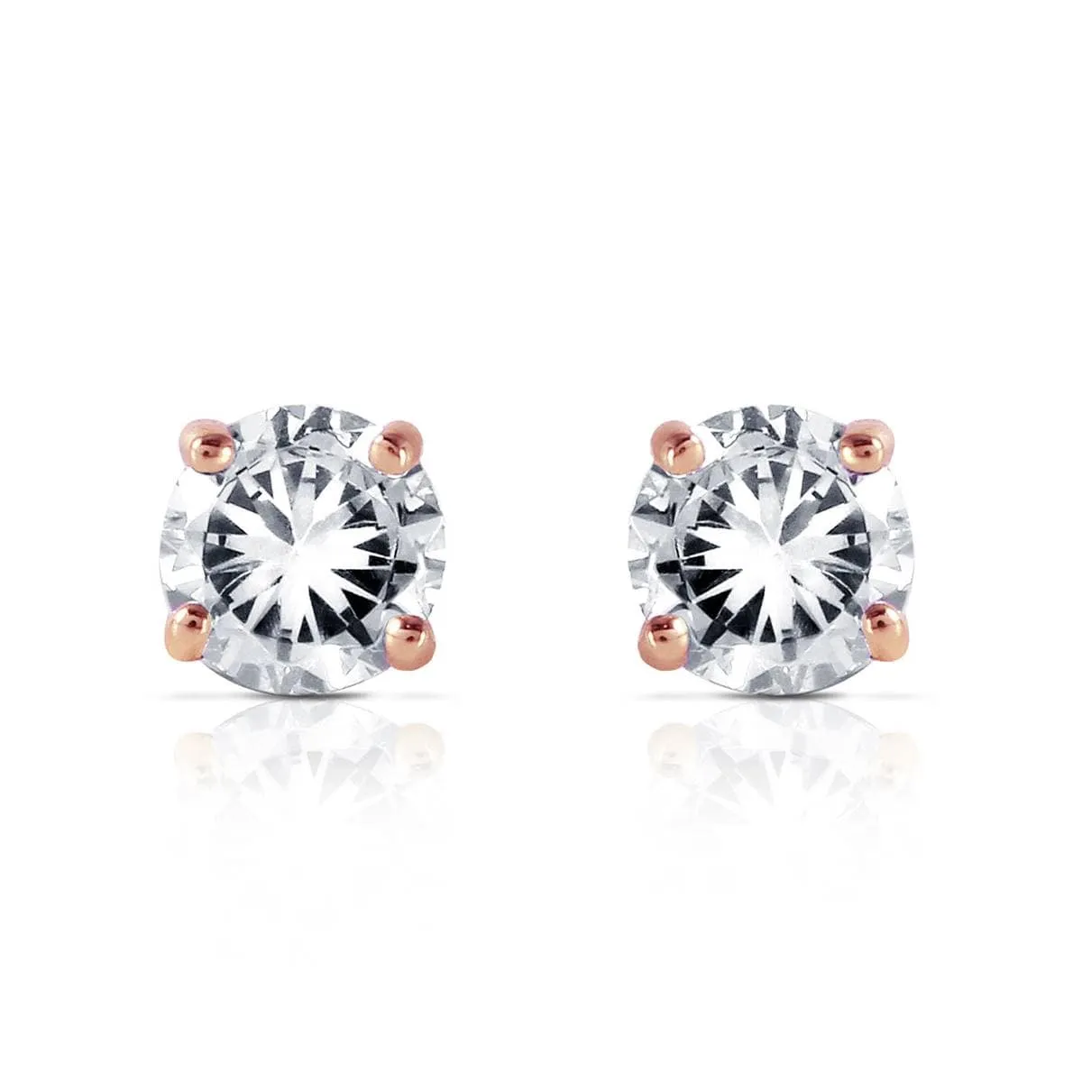 0.3 Carat 14K Solid Rose Gold Stud Earrings 0.30 Carat Natural Diamond