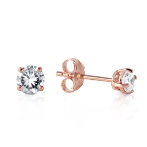 0.3 Carat 14K Solid Rose Gold Stud Earrings 0.30 Carat Natural Diamond