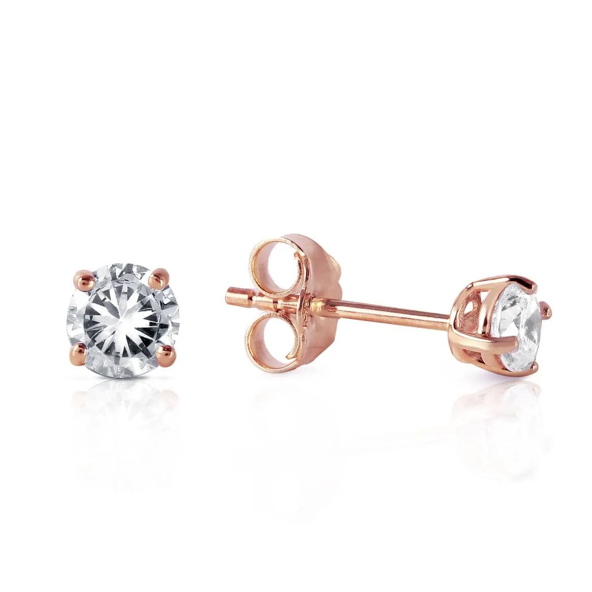 0.3 Carat 14K Solid Rose Gold Stud Earrings 0.30 Carat Natural Diamond