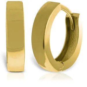 14K Solid Yellow Gold Glorietta Huggie Earrings