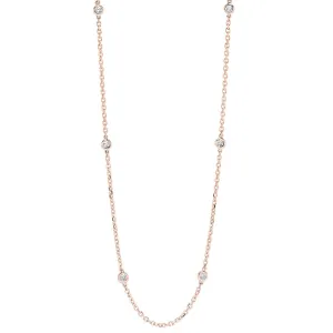 14KT Rose Gold Diamond D.B.T.Y Fashion Necklace