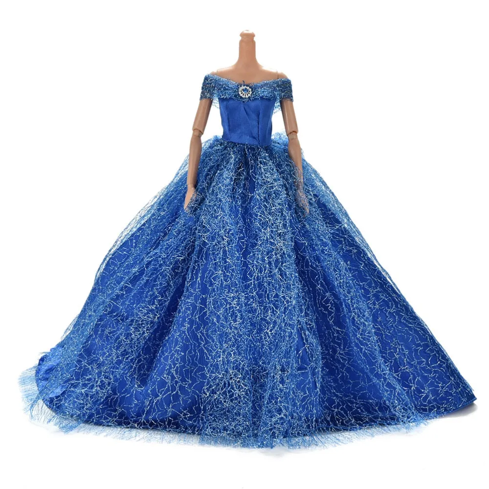 2019 Handmake Wedding Princess Dress Elegant Clothing Gown Skirt Shoes For Barbie Doll Dresses