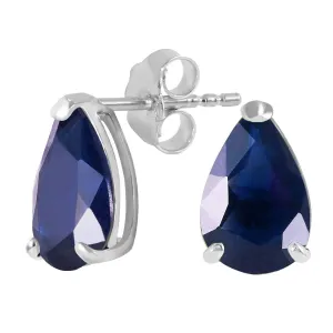 3 Carat 14K Solid White Gold Gem Of A Woman Sapphire Earrings