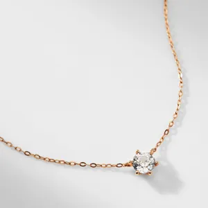 5MM SOLITAIRE CZ PENDANT - 3 Colors