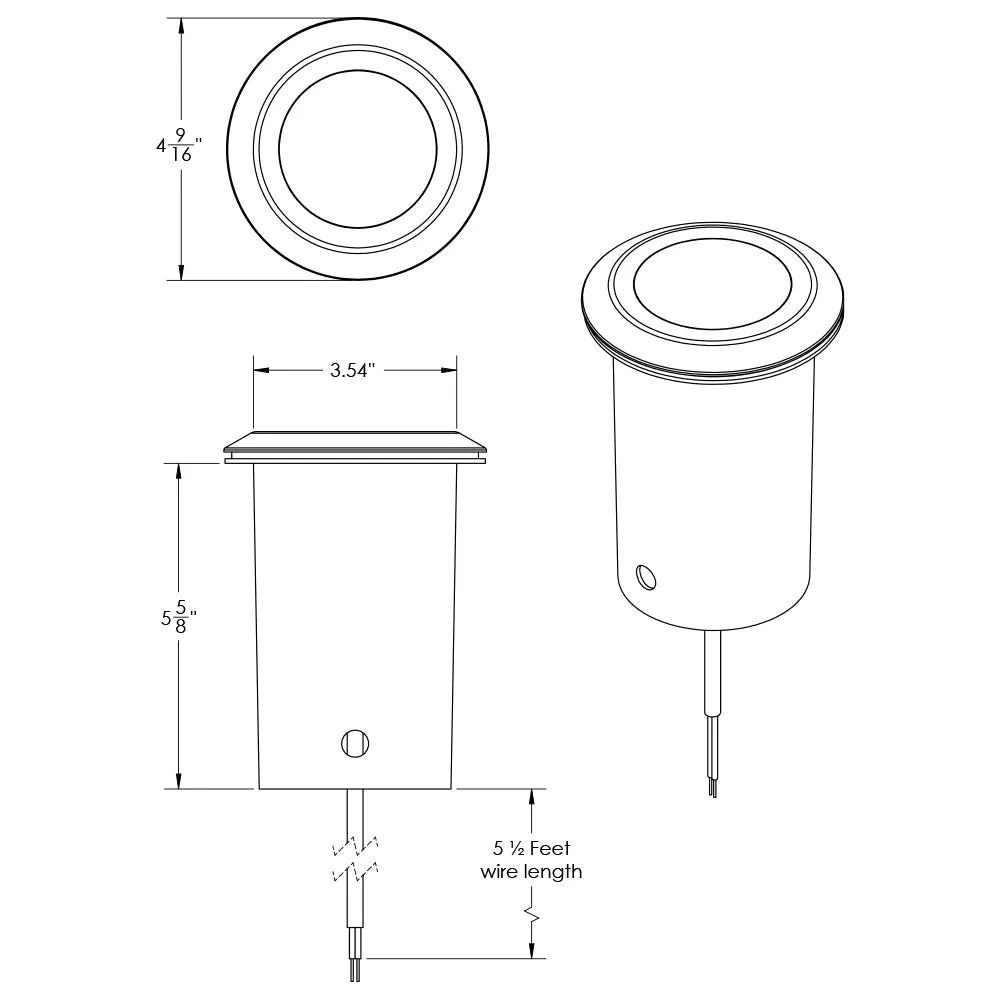 9 Series Classic White 6W Core Drill / Well Lights