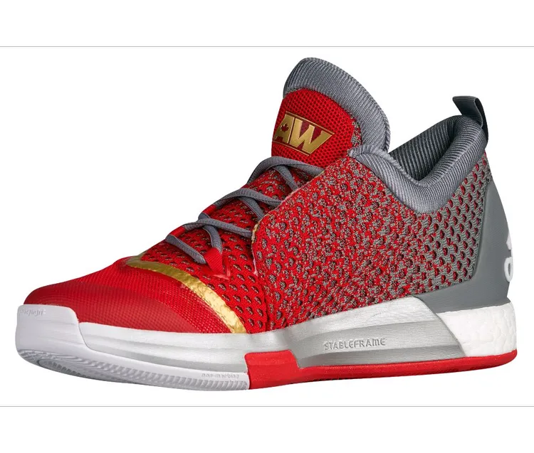 Adidas Crazylight Boost 2.5 Low 'Andrew Wiggins' Sneakers, Red