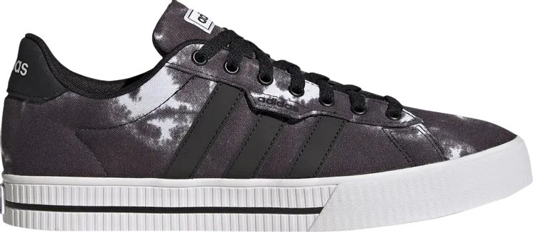 Adidas Daily 3.0 'Black Acid Wash' Sneakers, black