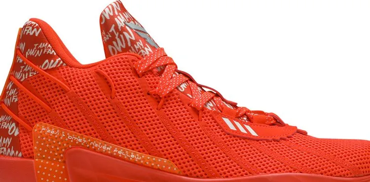 Adidas Dame 7 'I Am My Own Fan - Solar Red' Sneakers, Orange