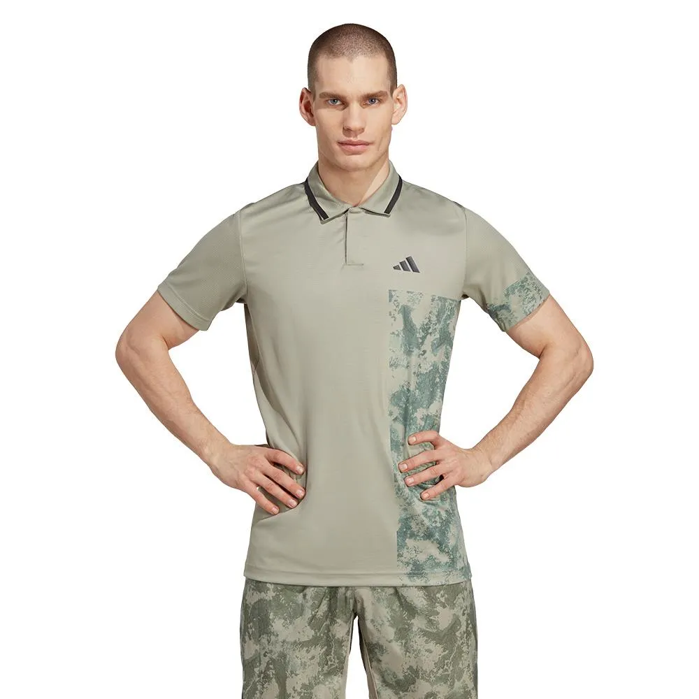 adidas Men's Paris Freelift Polo - Silver Pebble