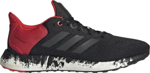 Adidas PureBoost 21 'Black Vivid Red' sneakers, black