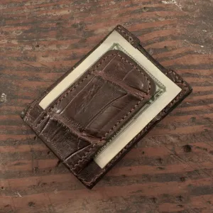 Alligator Brown Clip Wallet