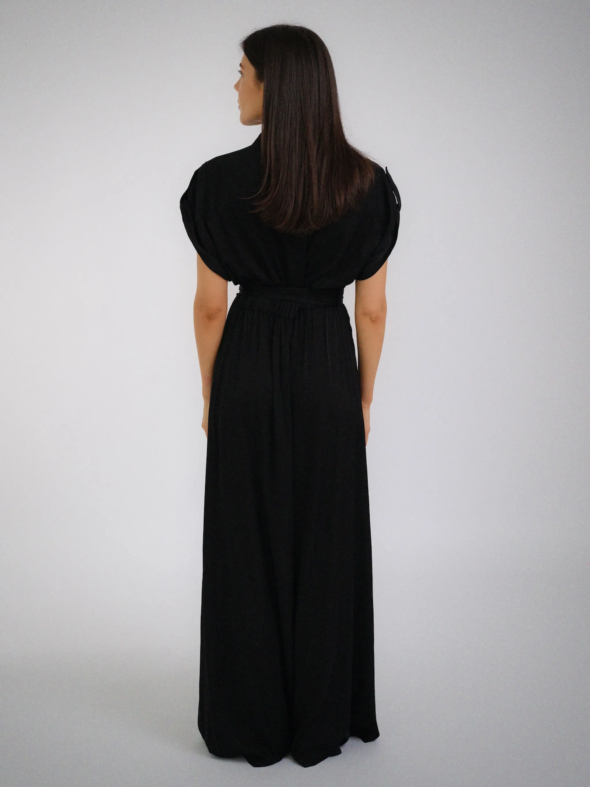 Amalfi Silk Jumpsuit Black