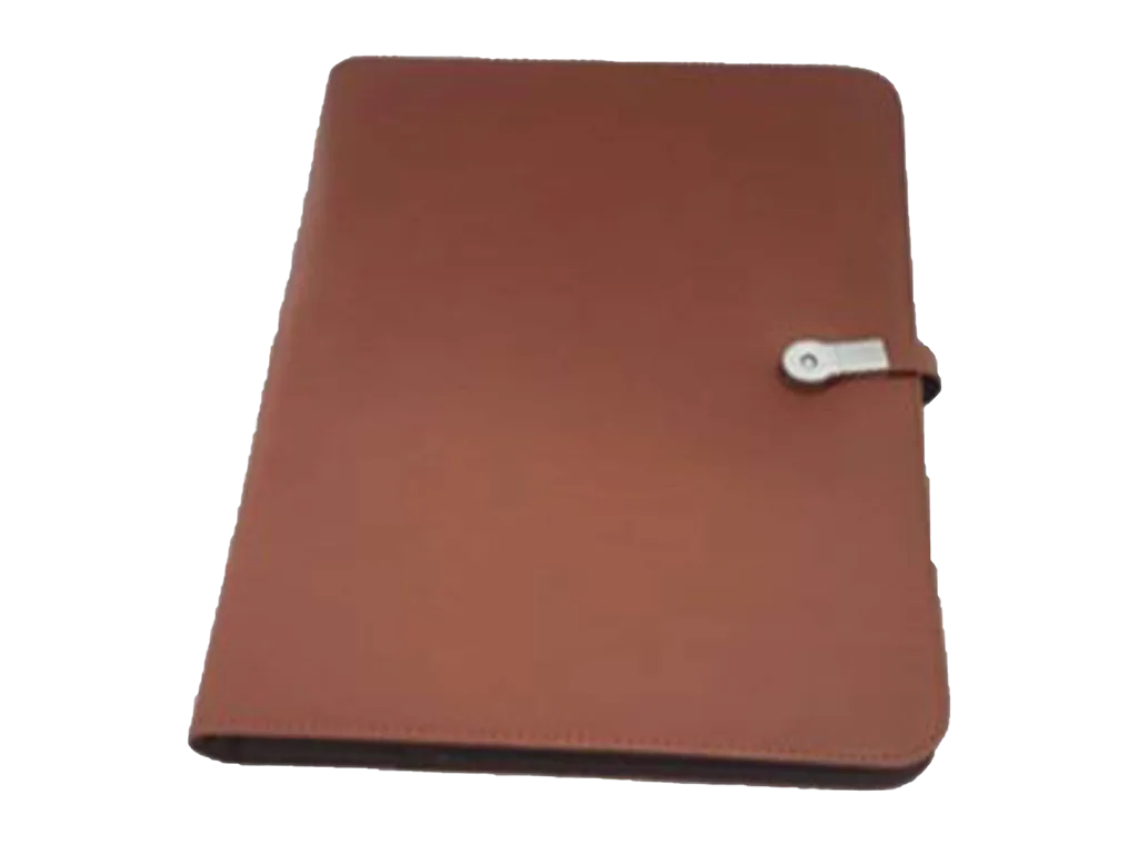 AMS-RM-366 - PU Leather portfolio with detachable USB