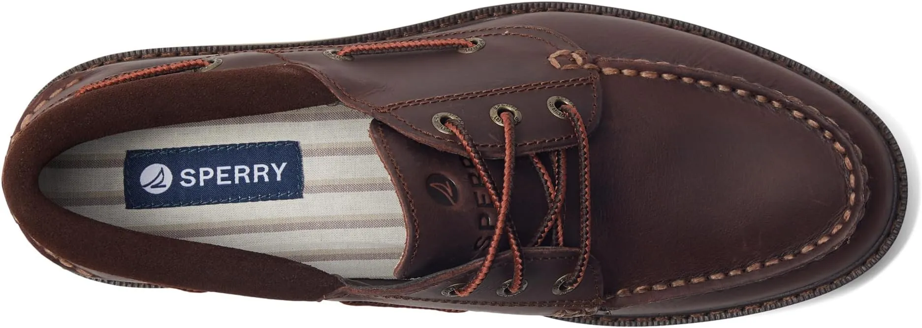 A/O Lug 3-Eye Sperry Boat Shoes, Brown 3