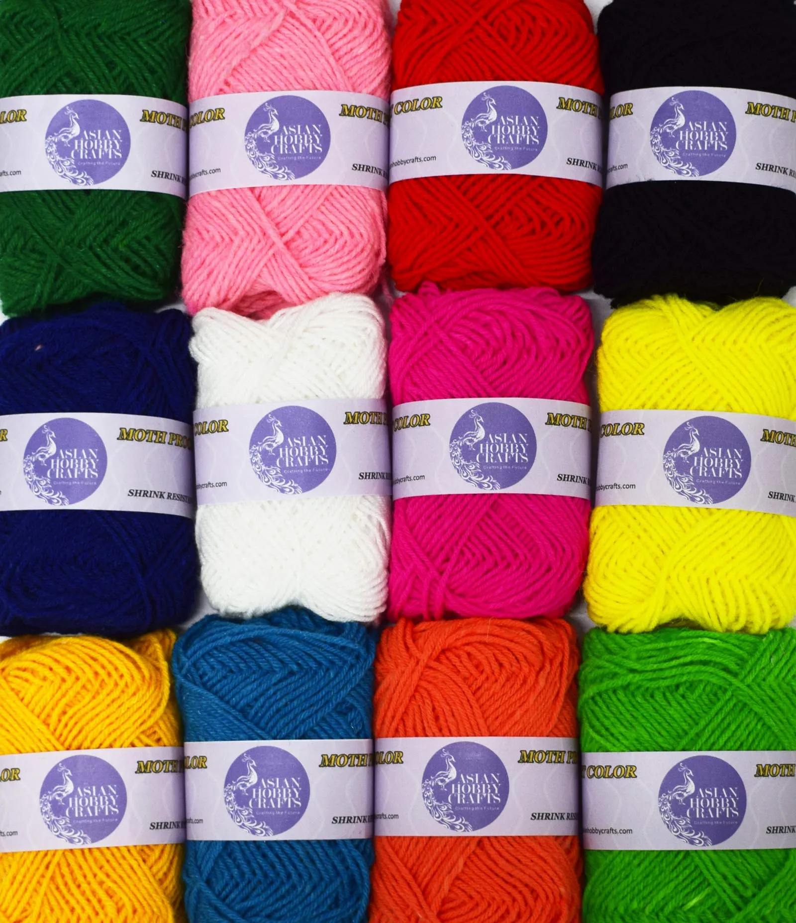 Asian Hobby Crafts Wool Yarn for Knitting and Crochet Making (Multi 12)