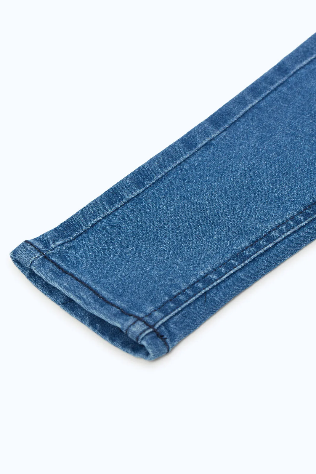 Baby Girls Blue Solid Slim Fit Jeans