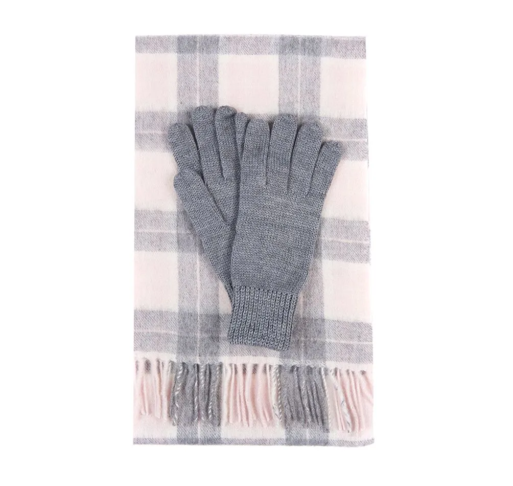 Barbour Wool Tartan Scarf & Gloves Giftset LGS0027