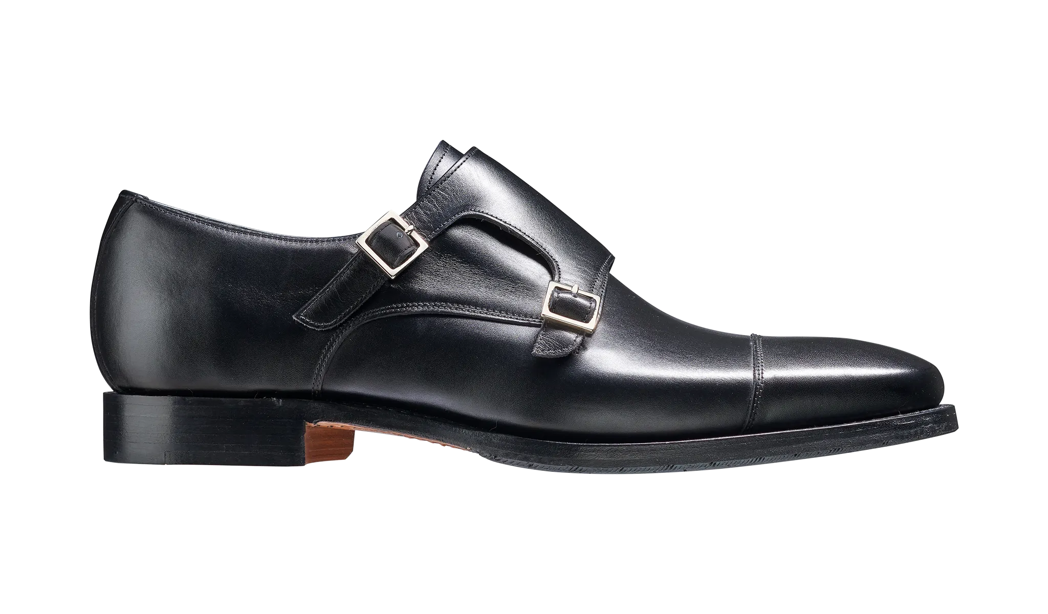 Barker  Edison uncomplicated Monk Strap - Black Calf