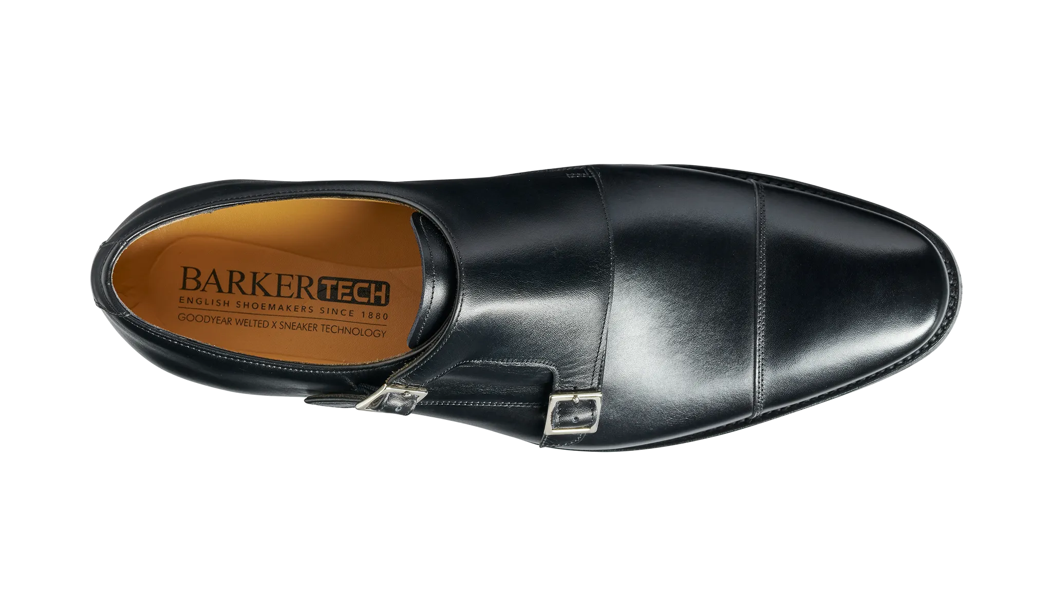 Barker  Edison uncomplicated Monk Strap - Black Calf