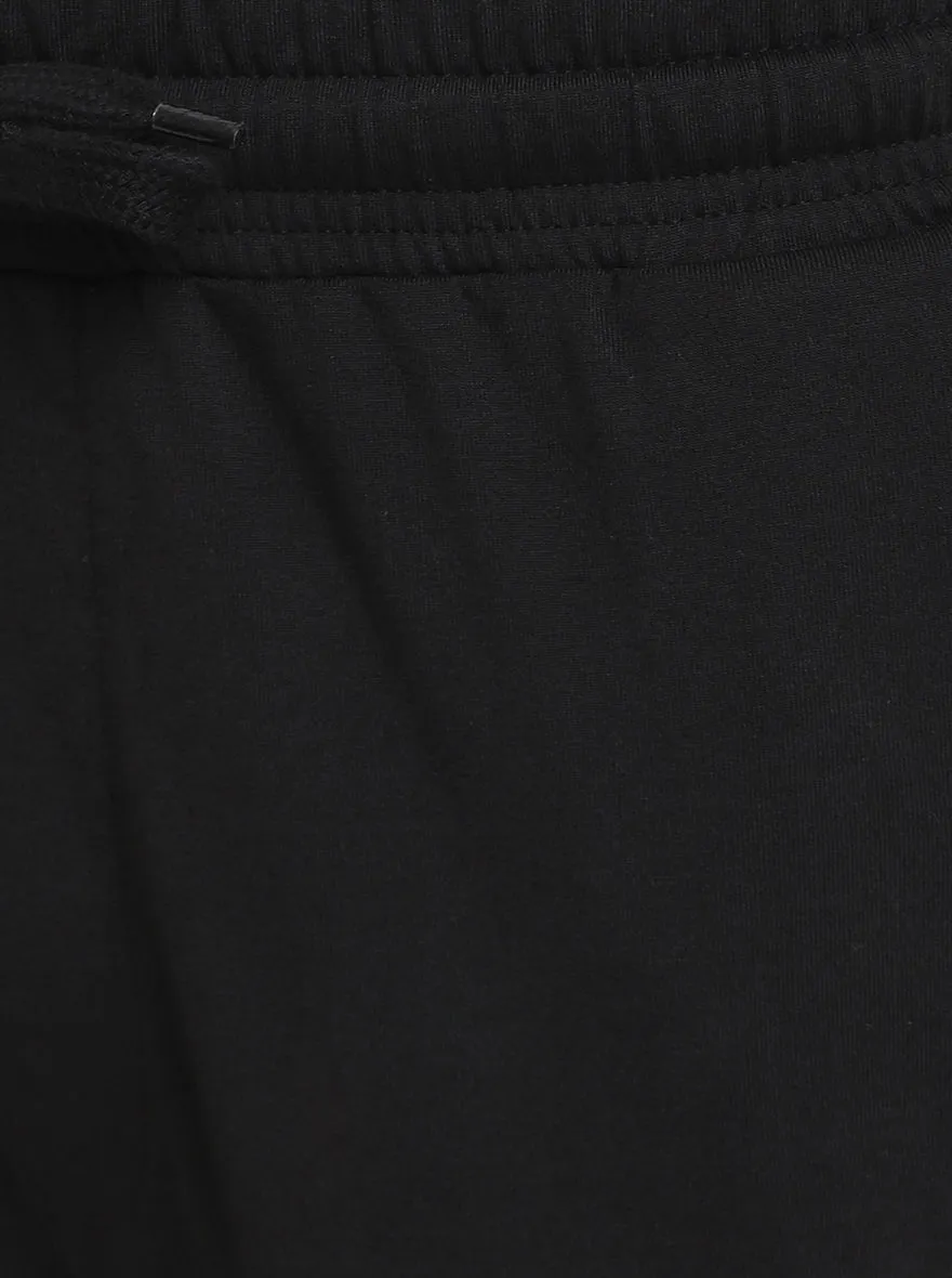 Black Solid Regular Fit Track Pants | Greenfibre