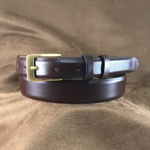 Brown Italian Calf Leather Belt Strap - 1 1/4" > 1" Taper