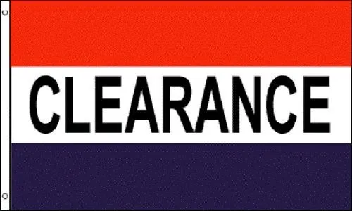 Clearance Polyester Flag Banner Sign