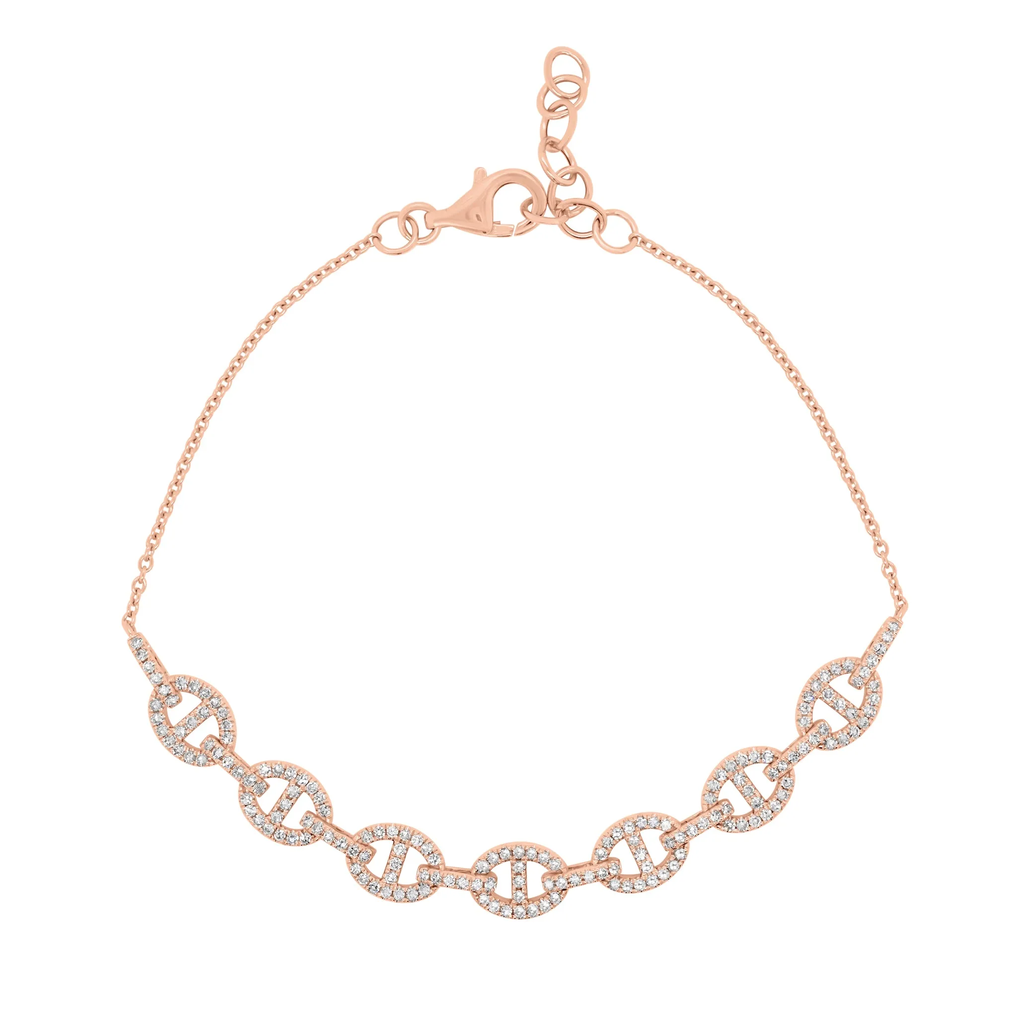 Diamond Tri-Link Fashion Bracelet