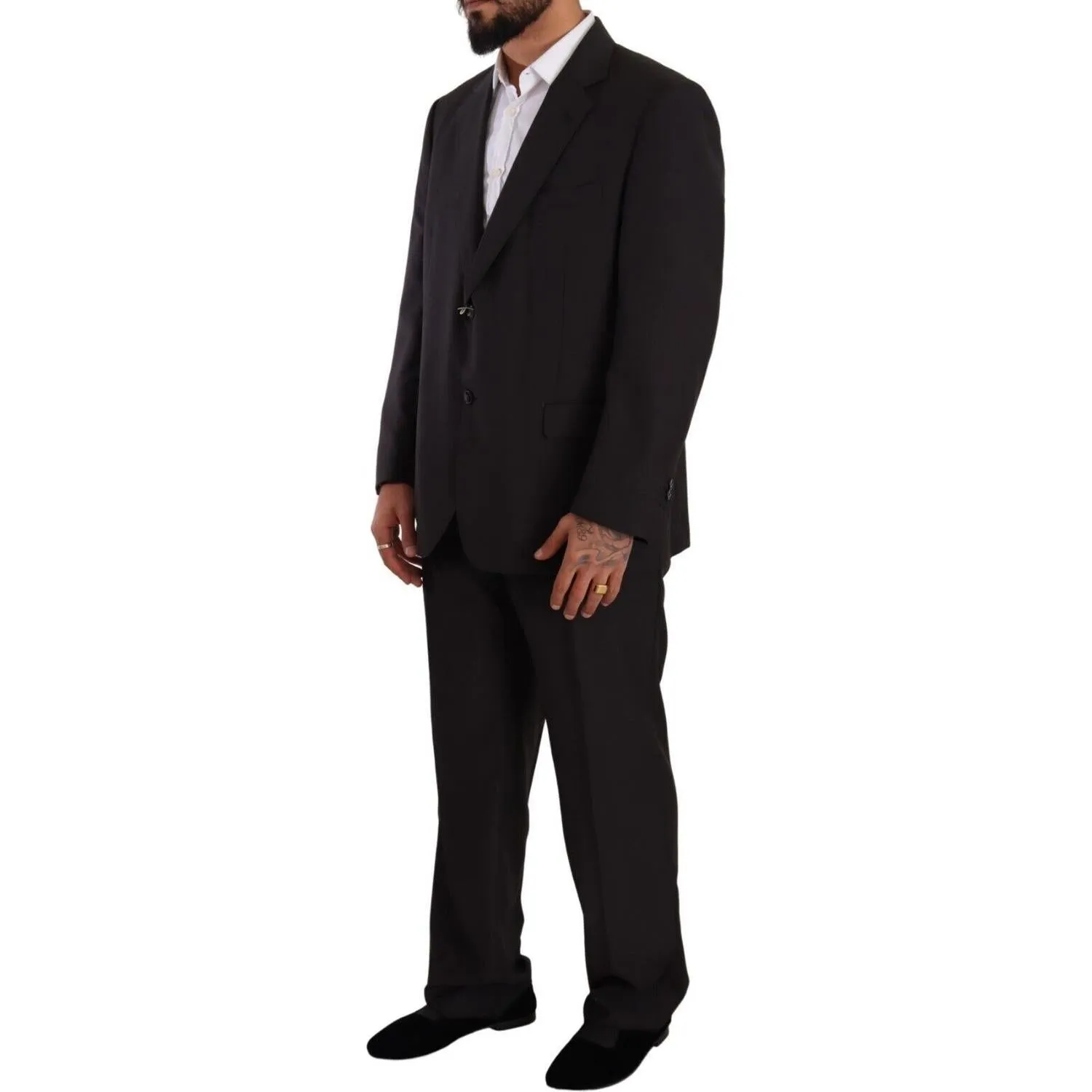 Domenico Tagliente Elegant Gray Two-Piece Regular Fit Suit