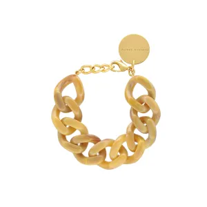 Flat Chain Bracelet Ocher Marble