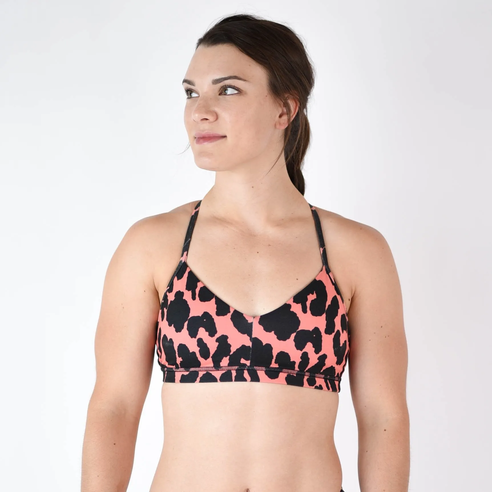 FLEO Reinette Sports Bra - Coral Leopard