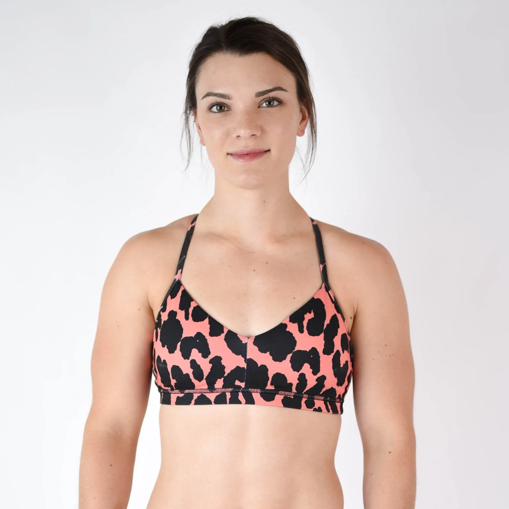 FLEO Reinette Sports Bra - Coral Leopard