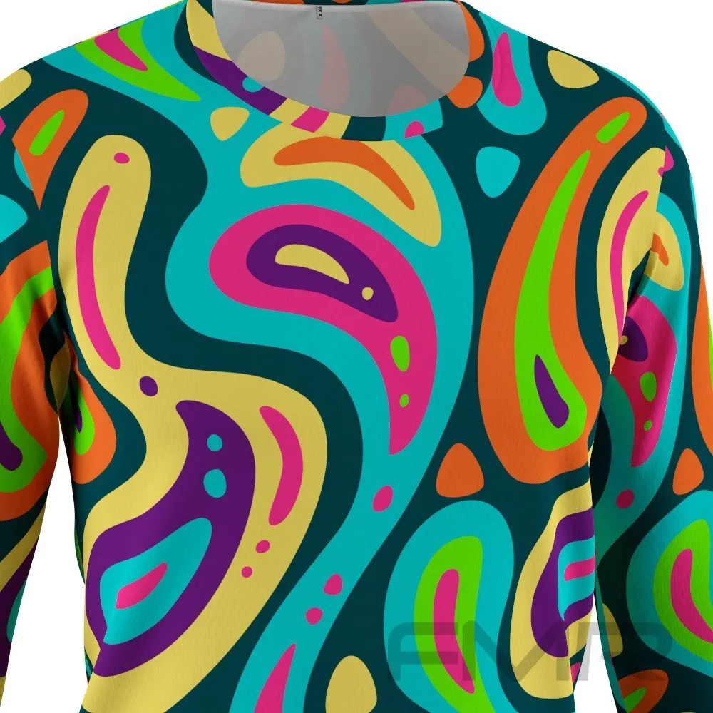 FMR Men's Polychromatic Long Sleeve Running Shirt