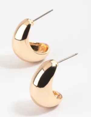 Gold Chunky Bubble Hoop Earrings & Polishing Set