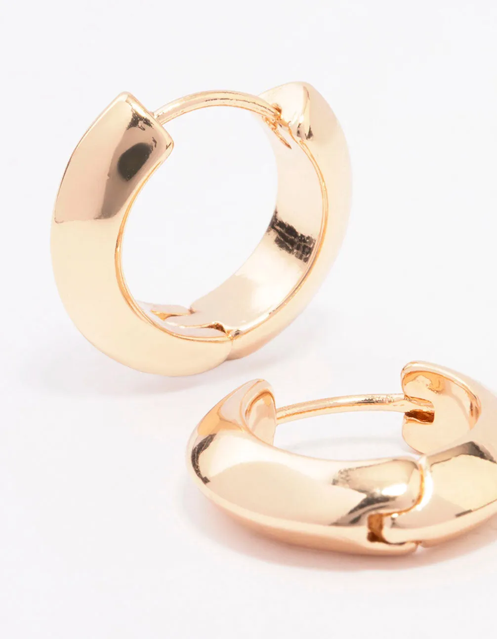 Gold Chunky Small Hoop Earrings