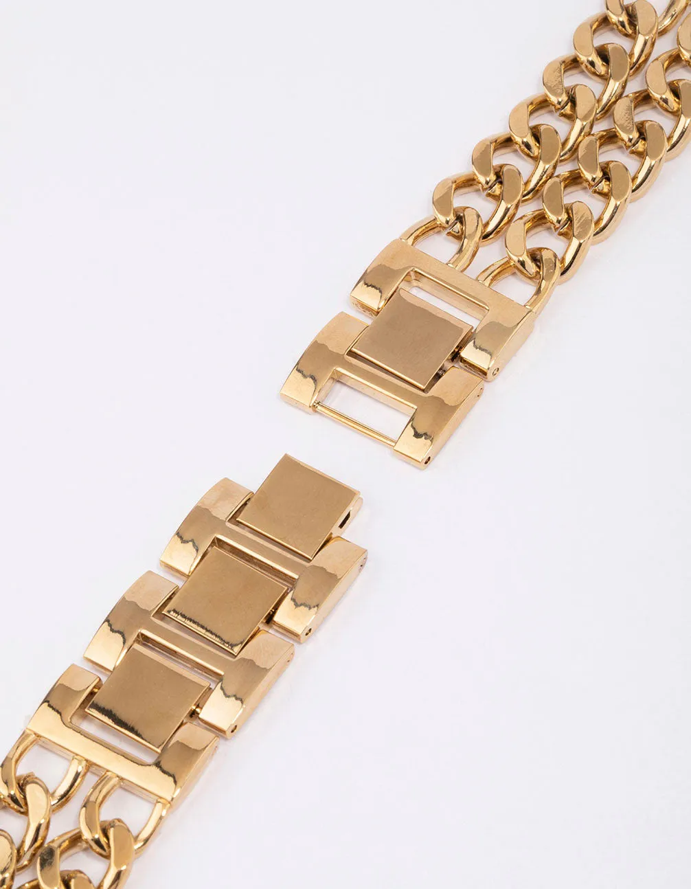 Gold Double Chain Watch Band 42/44/45mm