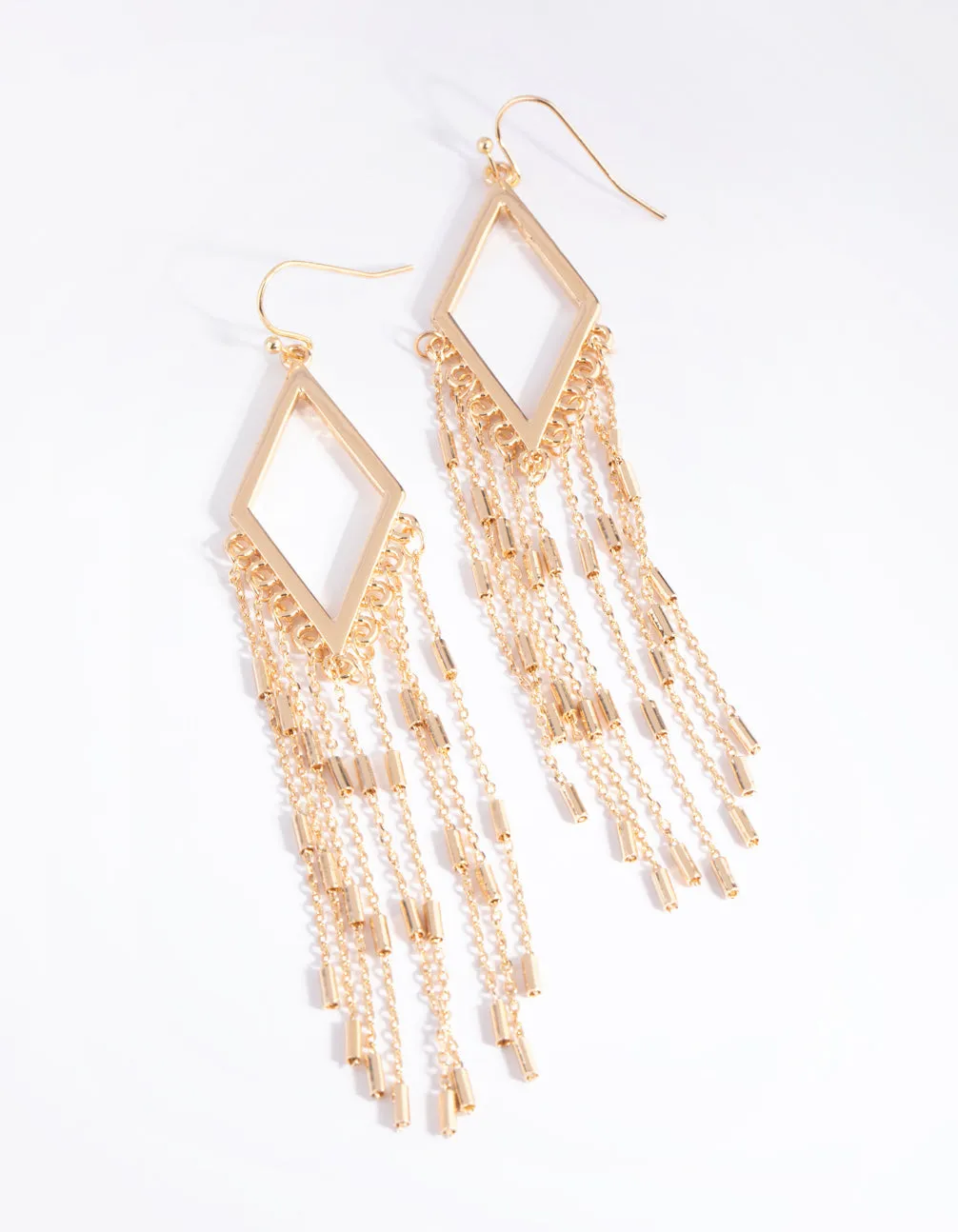 Gold Kite Drop Earrings