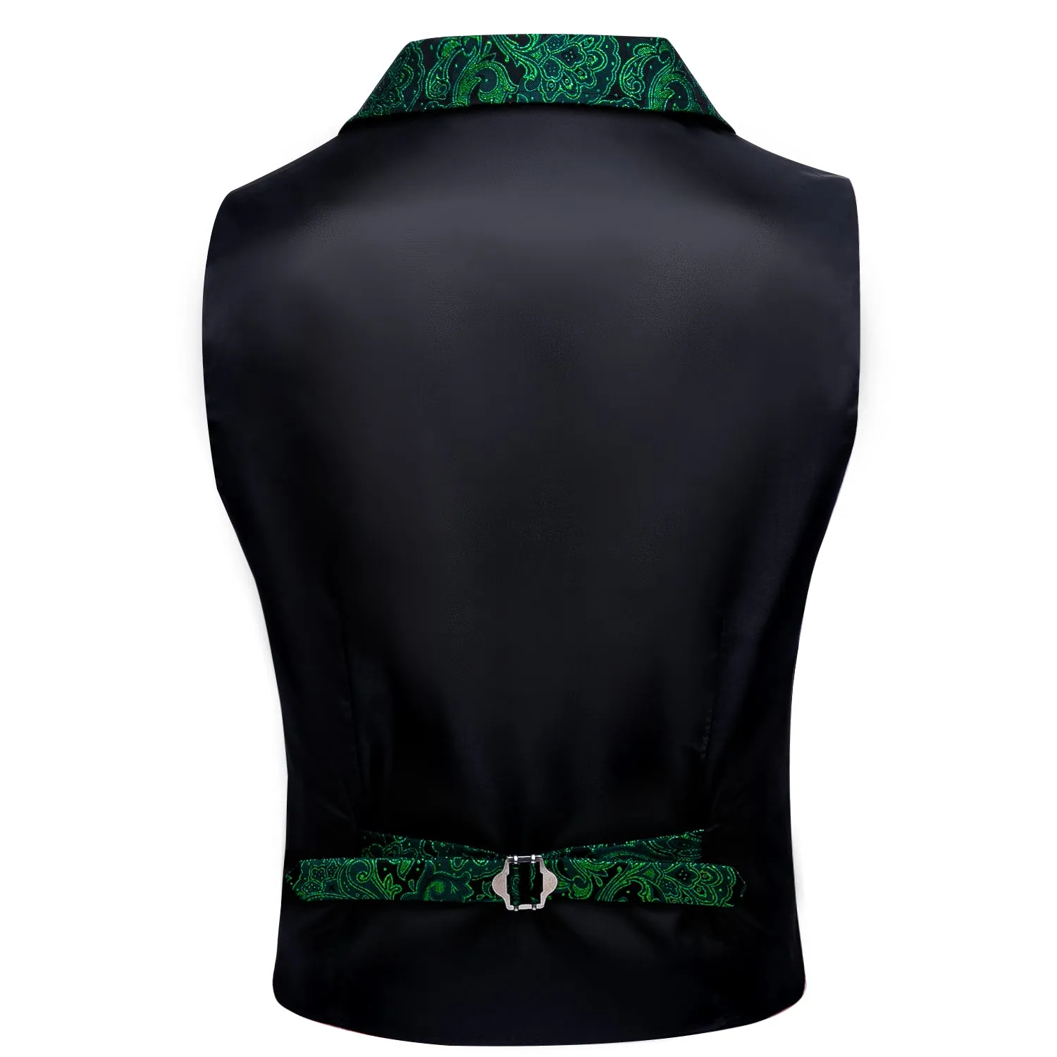 Green Paisley Jacquard Men's Collar Victorian Suit Vest