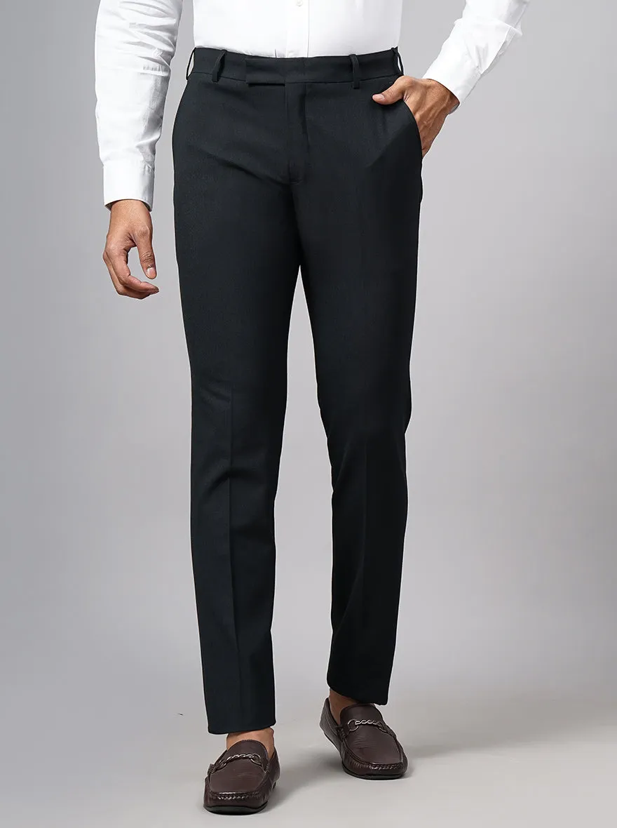 Green Solid Super Slim Fit Formal Trouser | JadeBlue