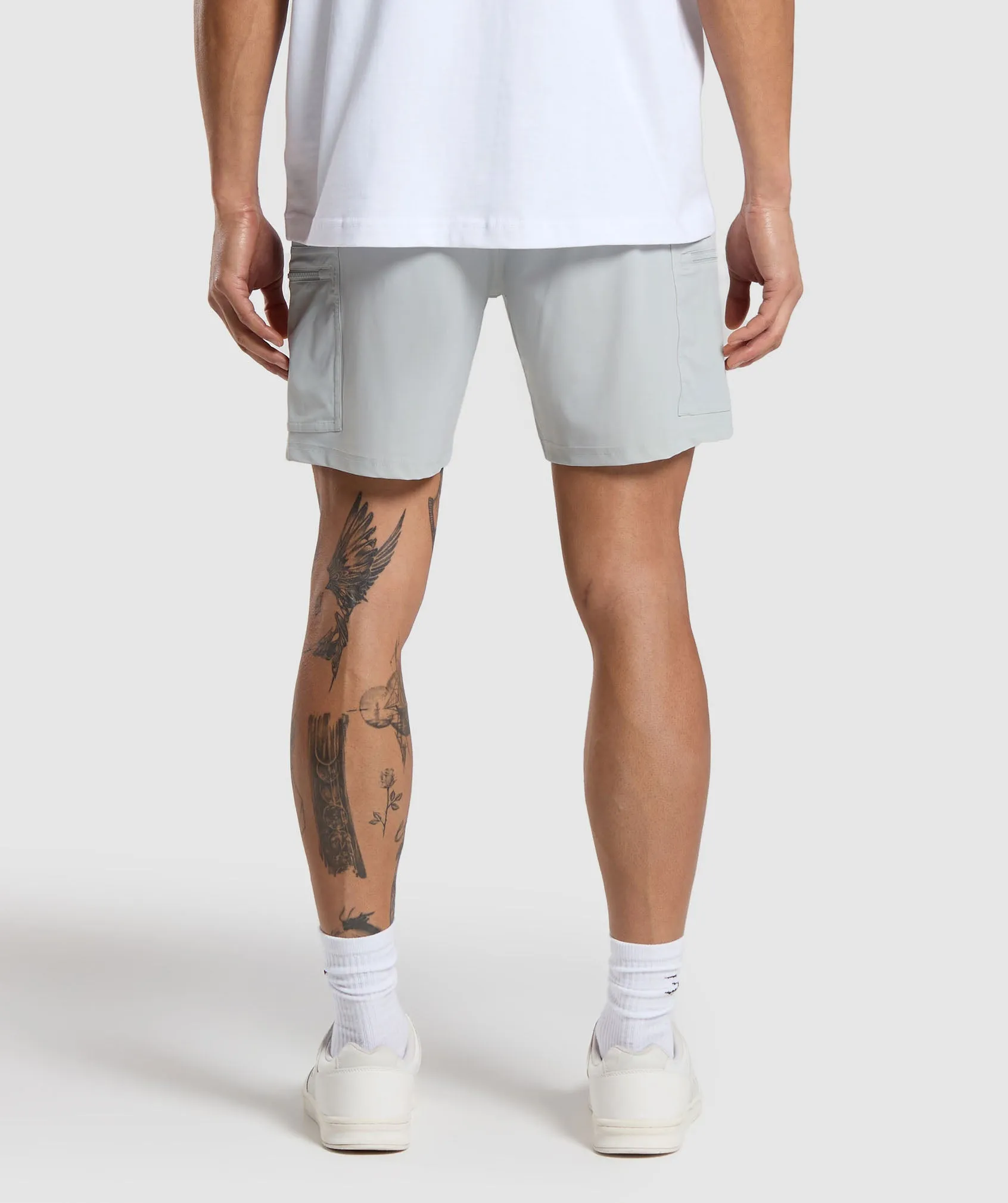 Gymshark Rest Day 6" Cargo Shorts - Light Grey