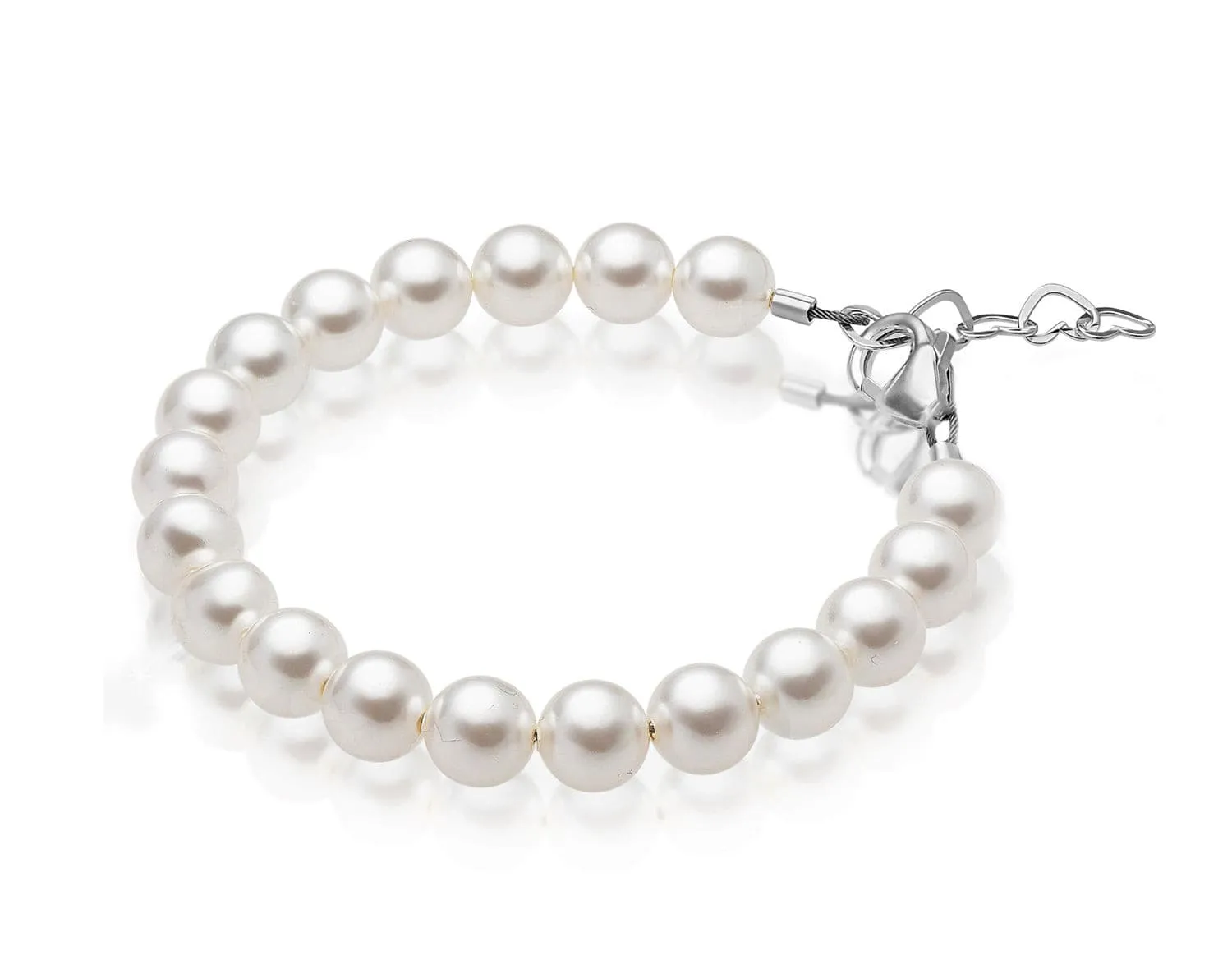 Infant Baby Girl Elegant Bracelet with White Pearls