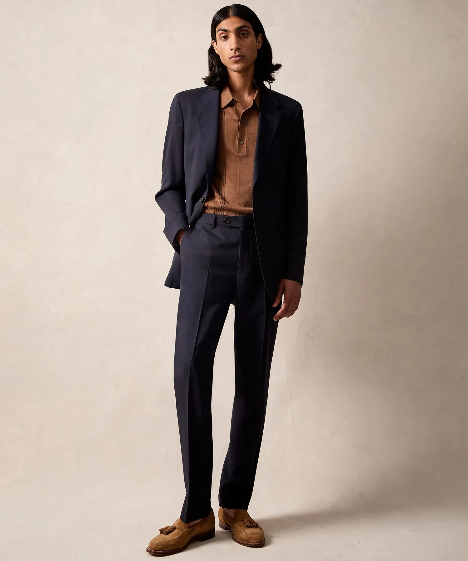 Italian Gabardine Sutton Suit in Navy