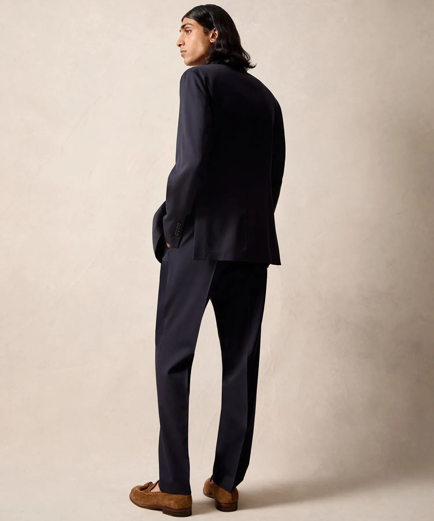 Italian Gabardine Sutton Suit in Navy