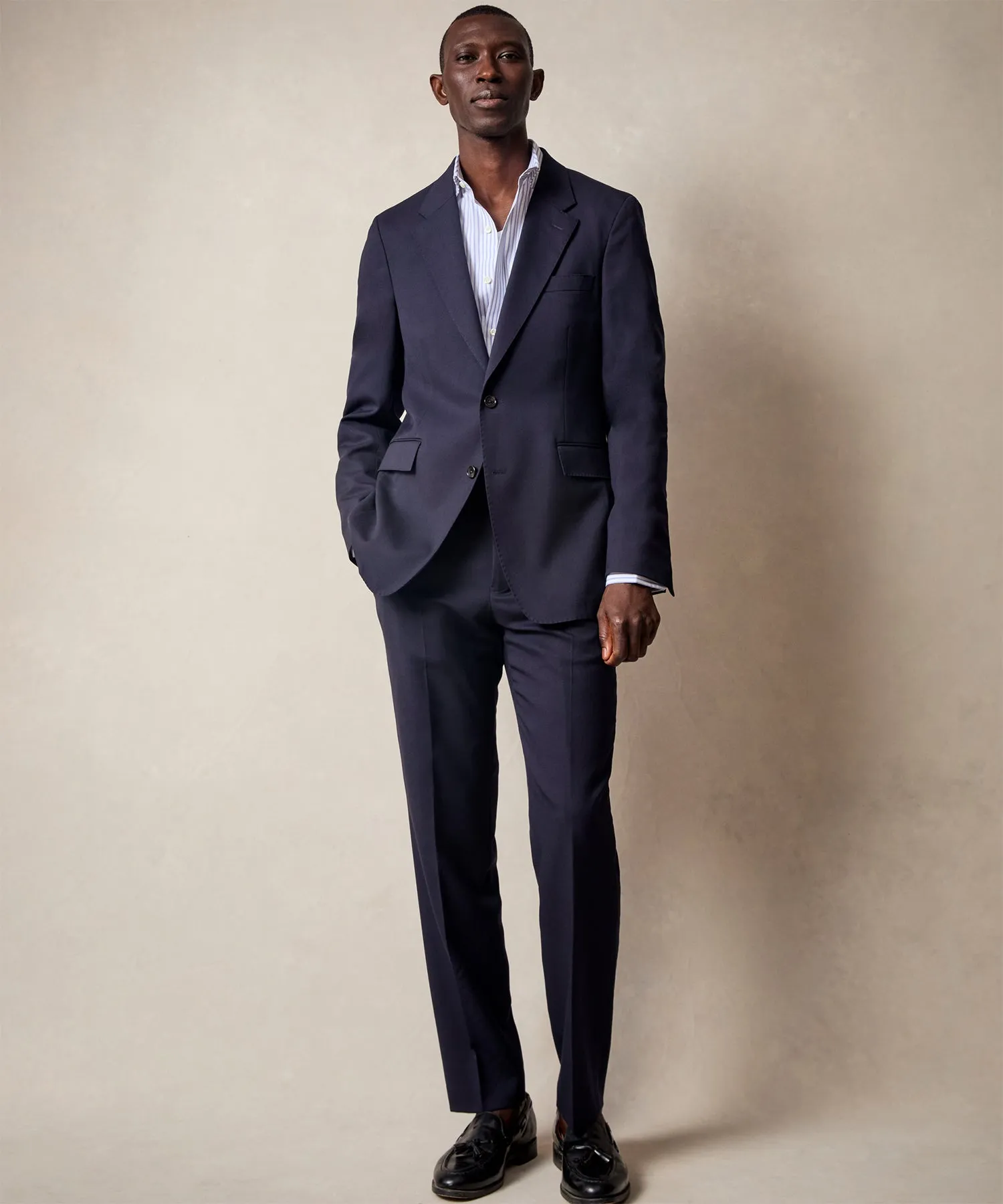 Italian Tropical Wool Sutton Suit in Navy