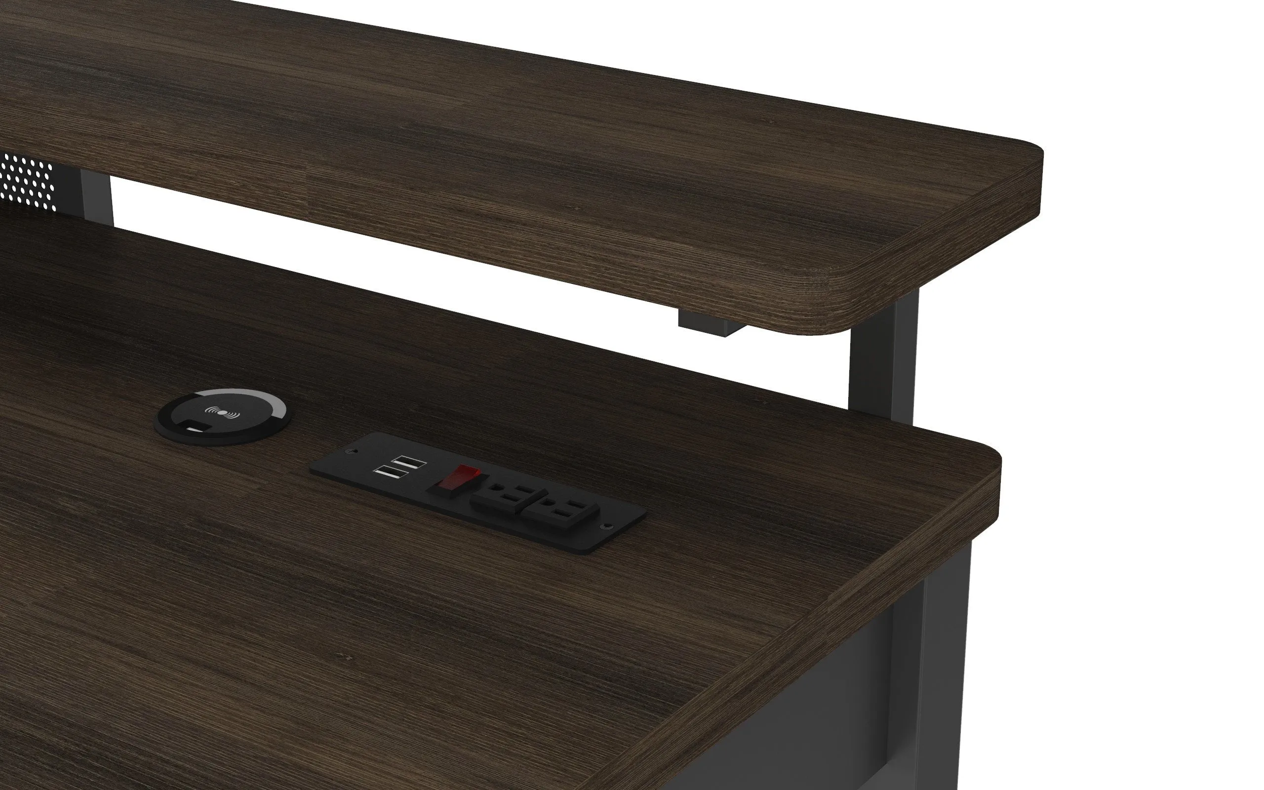 Jatemo Office Desk - Rustic Brown