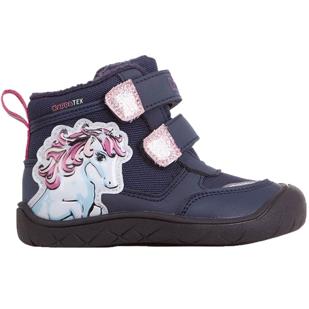 Kids' Kappa Flake Tex Shoes Navy Blue-Pink 280021M 6722 26