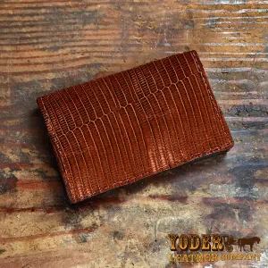 Lizard Brown Card Case