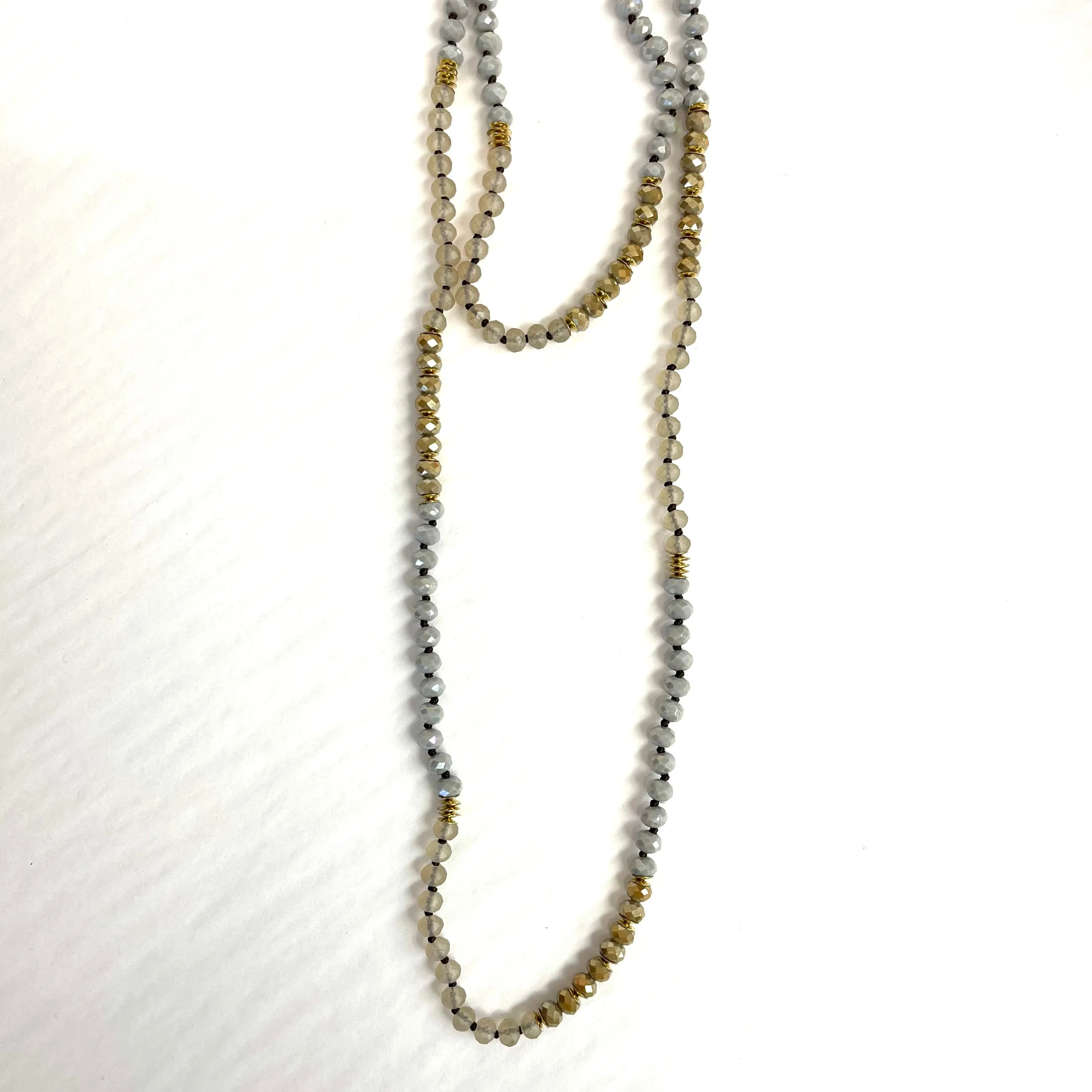 Long Hand Beaded Crystal Necklaces