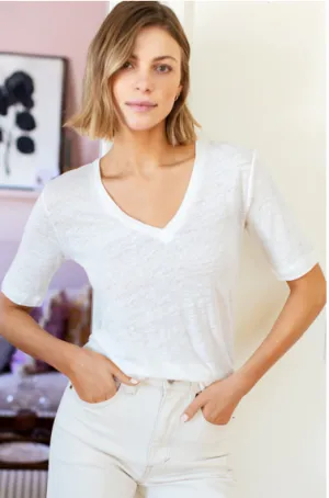 Luxe Emerson White Linen T