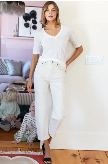 Luxe Emerson White Linen T