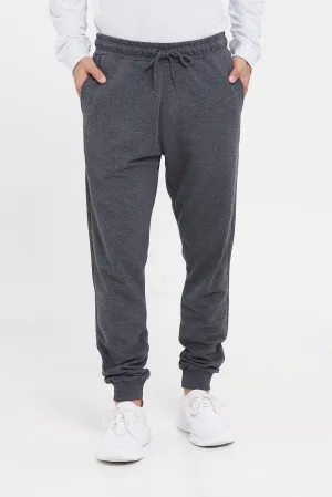 Men Charcoal Pique Jog Pant